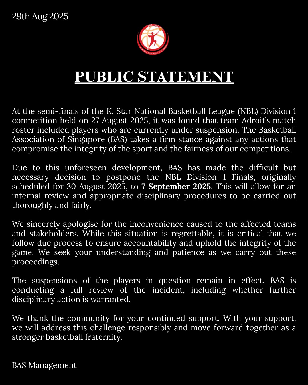 Public Statement